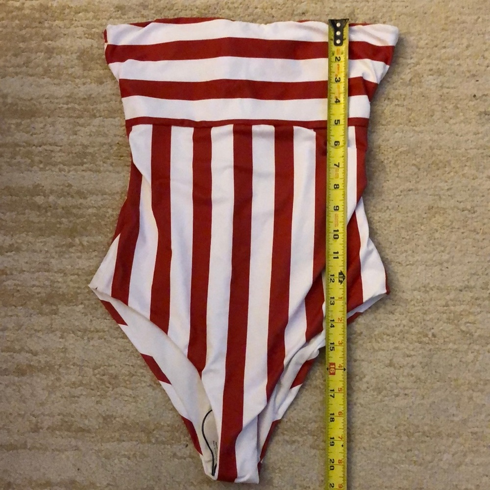 Red and white striped Swimsuit
